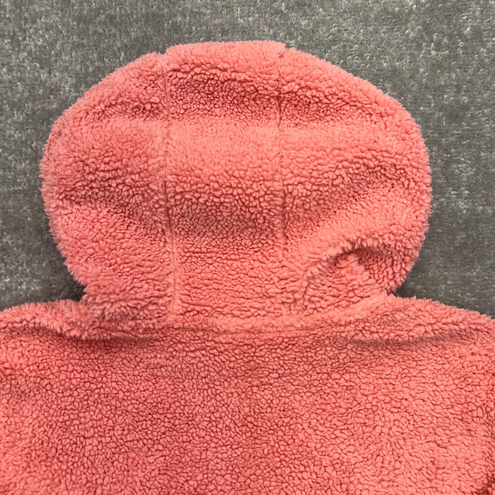 THE NORTH FACE Girl's XL Fleece Full Zip Hoodie Sherpa Outdoor Fuzzy Teddy Pink - Picture 15 of 16